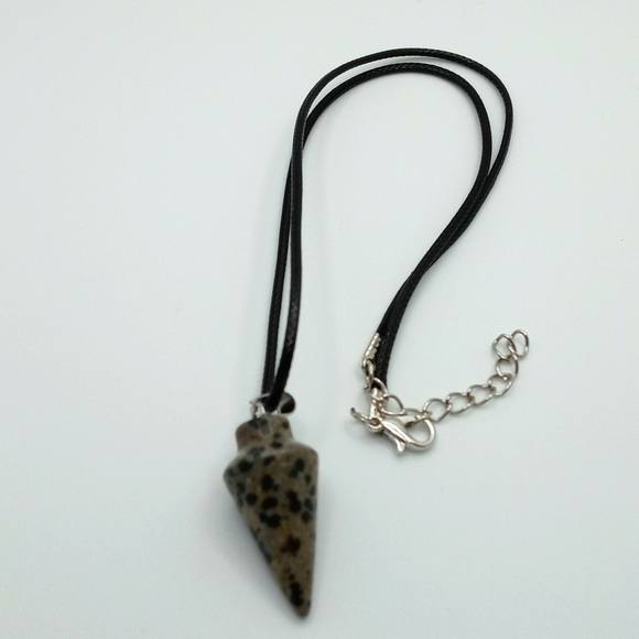Crystal Pendulum Dalmatian Pendant - Picture 2 of 2